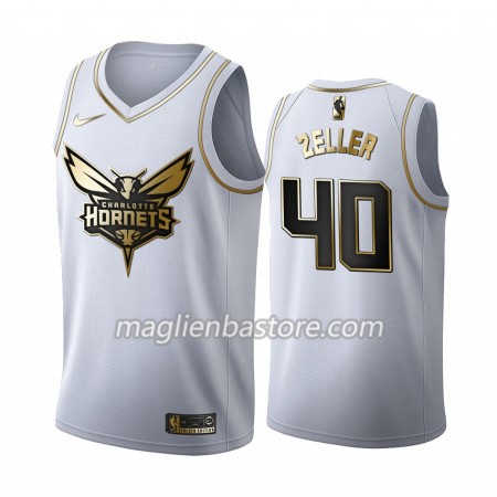 Maglia NBA Charlotte Hornets Cody Zeller 40 Nike 2019-20 Bianco Golden Edition Swingman - Uomo